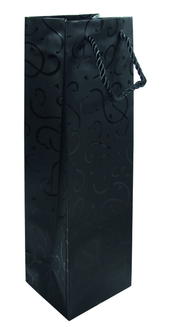 IEZZY - Sac de transport avec cordon (vin) bouteille 9x10x33cm papier Celebration 20pcs