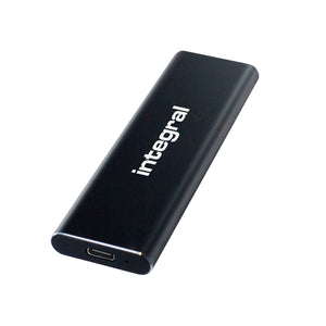 Integral -  INSSD2TPORT3.2SLIMX externe solide-state drive Thunderbolt technologie 2 TB USB Type-C 3.2 Gen 2 (3.1 Gen 2) Zwart