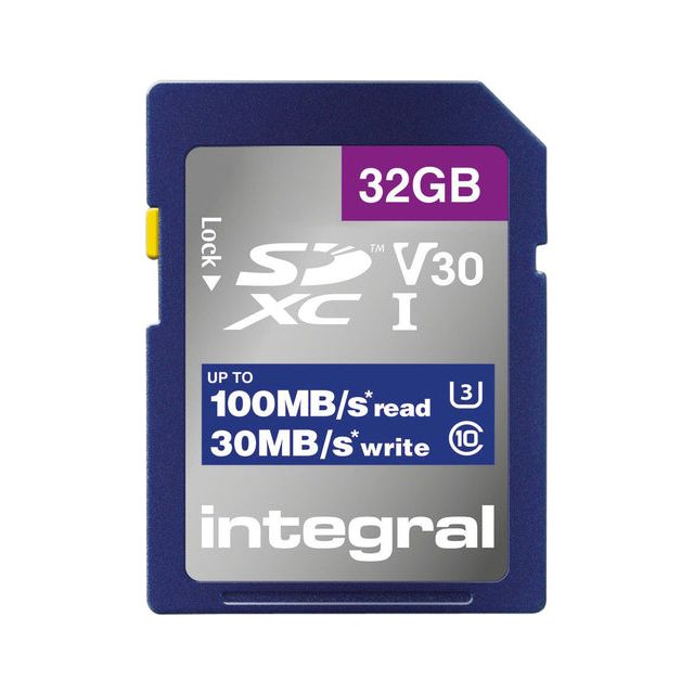 Integral - carte mémoire intégrale SDHC -XC 32 Go de grande vitesse | 1 pièce