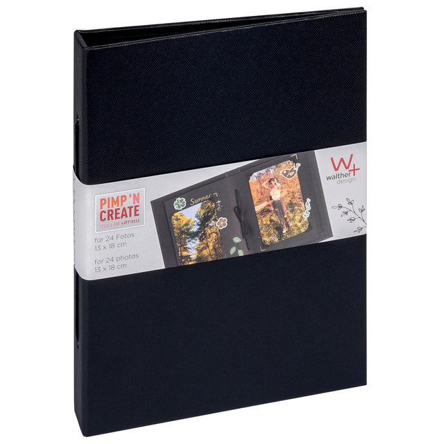 Walther Design - Photo Album Mini 24 Photo 13x18 Vert Black