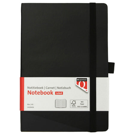 Quantore -  Notitieboek a5 flex lijn 192blz 80gr zw