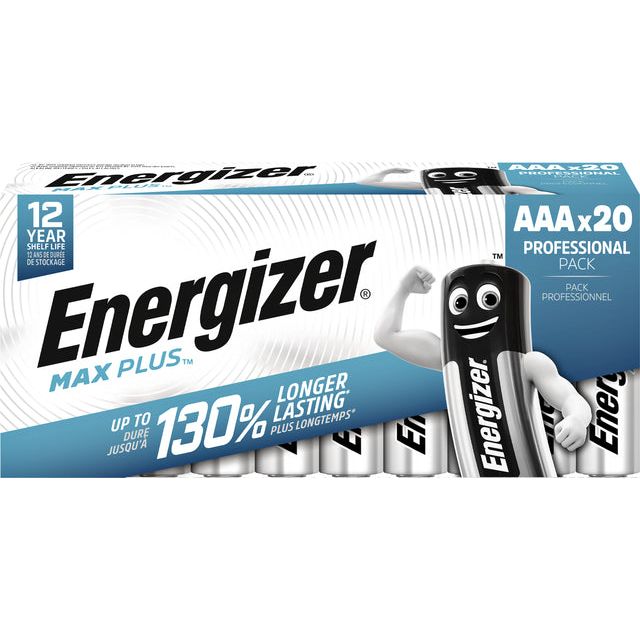 Energizer - Batterien Max Plus AAA, Packung mit 20 Teilen