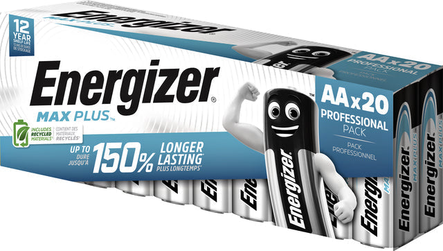 Energizer - Batterien Max Plus AA, Packung mit 20 Teilen