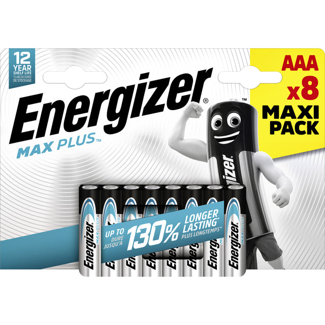 Energizer - Batterien Max Plus AAA, Blasen von 8 Teilen