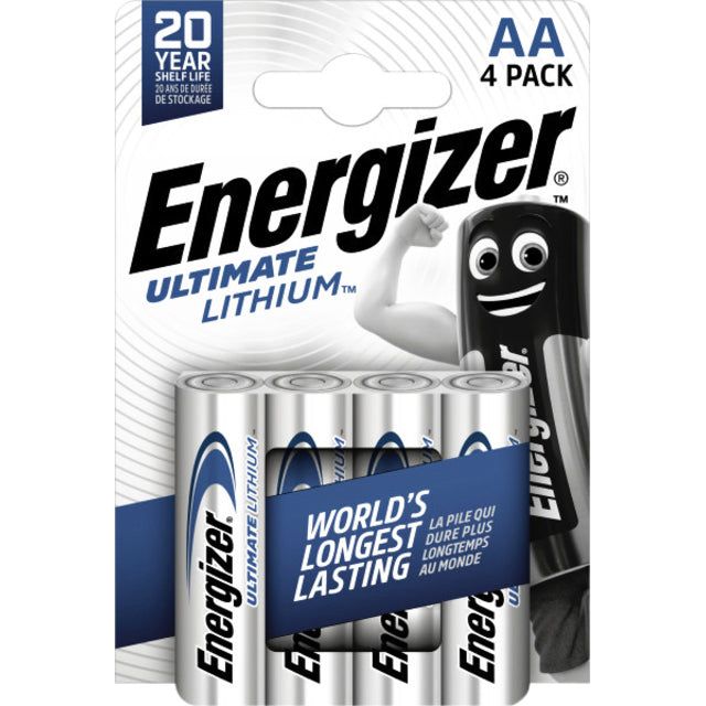 Energizer - batterijen Lithium AA, blister van 4 stuks