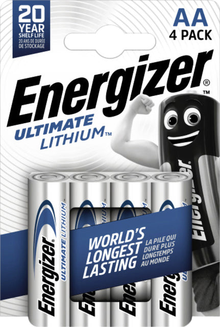 Energizer - Batterien Lithium aa, Blasen von 4 Teilen