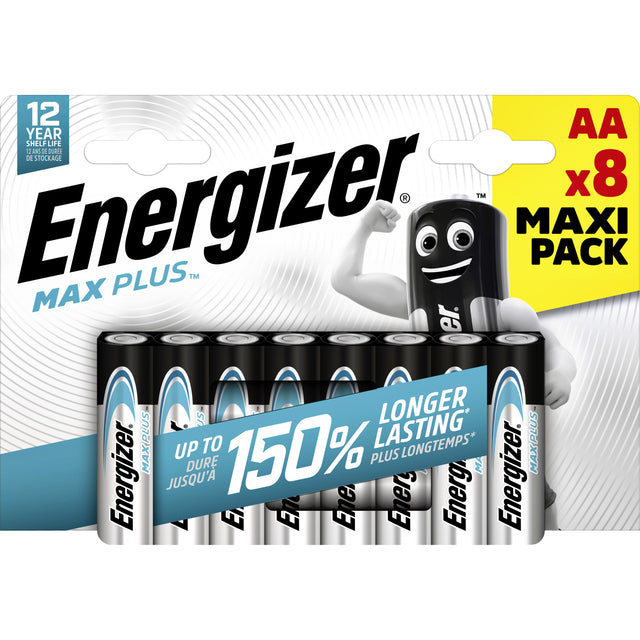 Energizer - Battery Energizer Max Plus AA Alcaline 8st | Blister un 8 pièces