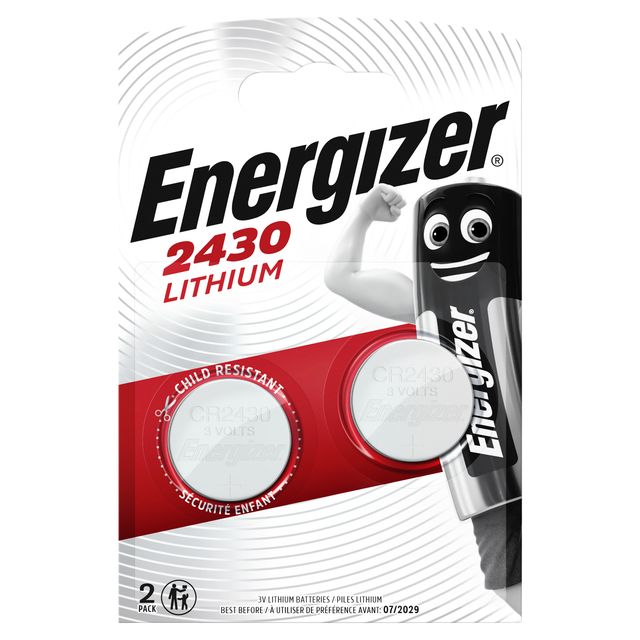 Energizer - Pile bouton 2xCR2430 lithium