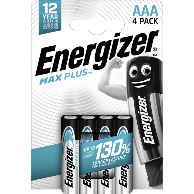 Energizer - Batterien Max plus AAA/LR03/E92, Blasen von 4