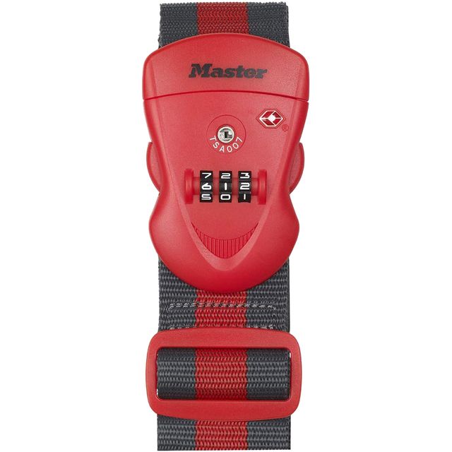 Master Lock - Suitcase Strap TSA Red/Black