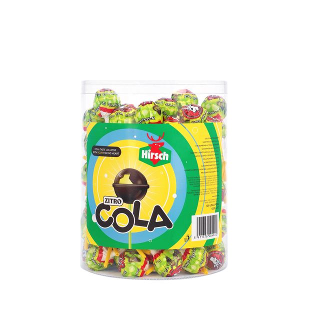 Hirsch - Lolly cola/lemon 100x12 grams