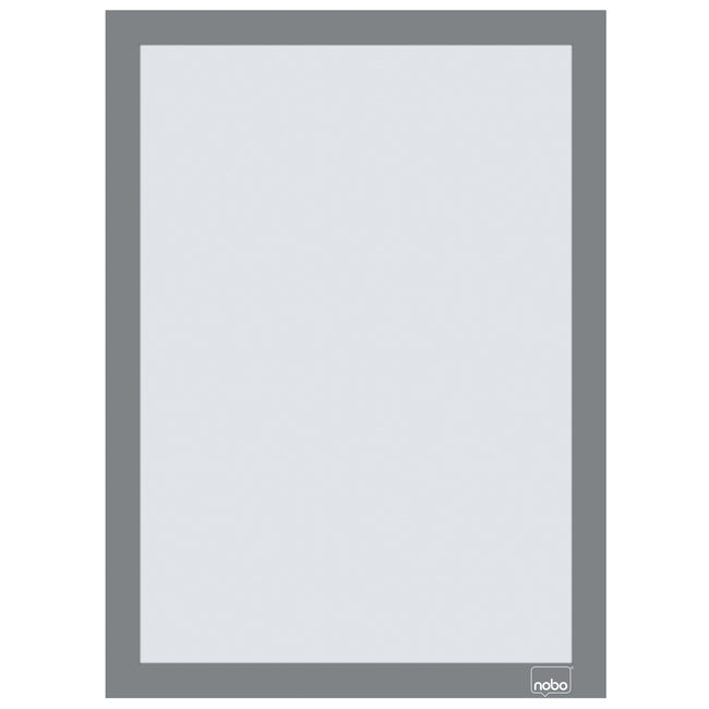 Nobo -  Infokader zelfklevend A4 zilver 2 stuks