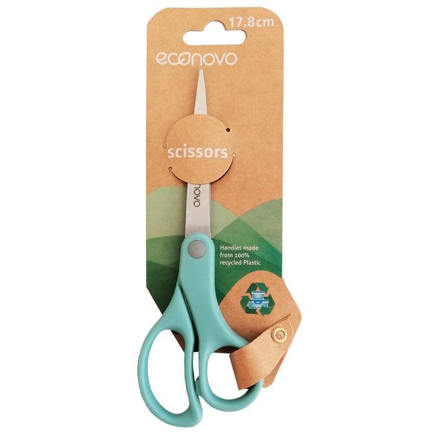 Econovo -  Schaar  178mm blauw blister à 1 stuk