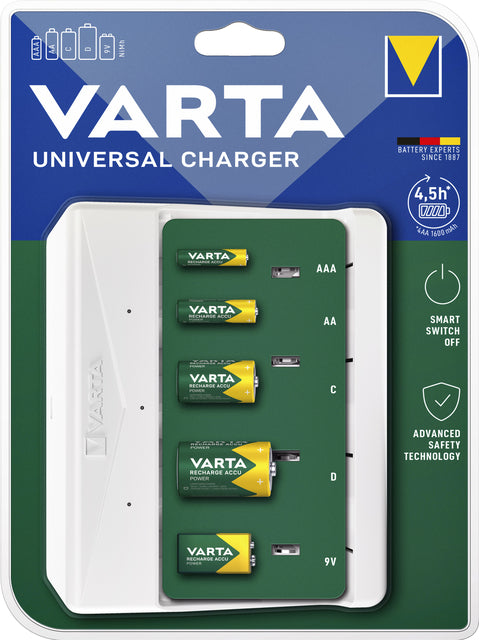 Varta - Chargeur de batterie Universal | 3 pièces