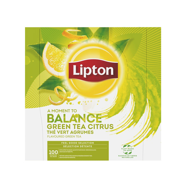 Lipton - Thé Lipton Balance Green Tea Citrus 100x1.5gr