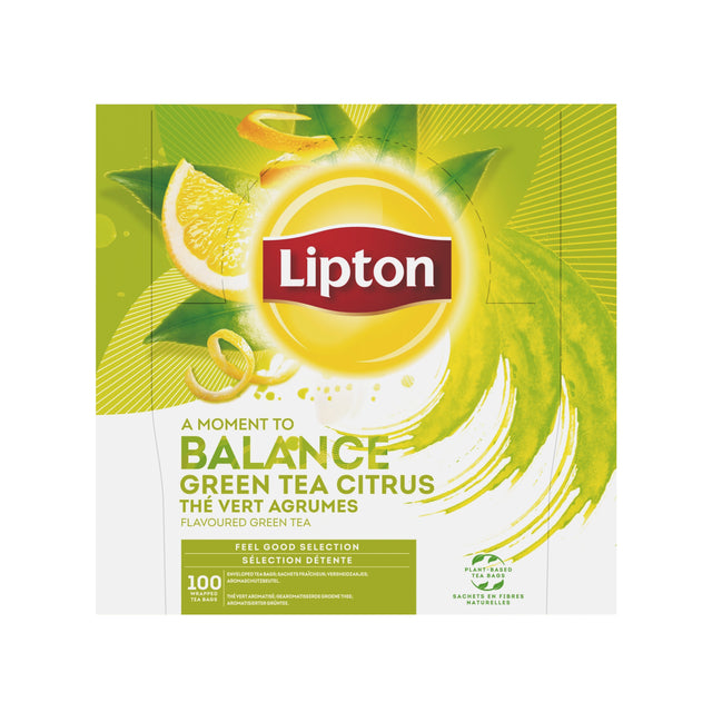 Lipton -  Thee  balance green tea citrus 100x1.5gr