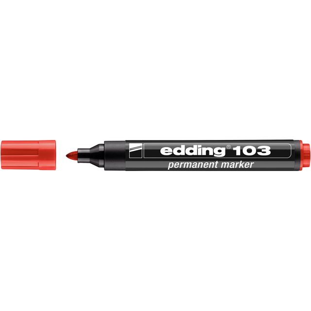Edding - Rotulador 103 redondo medio rojo