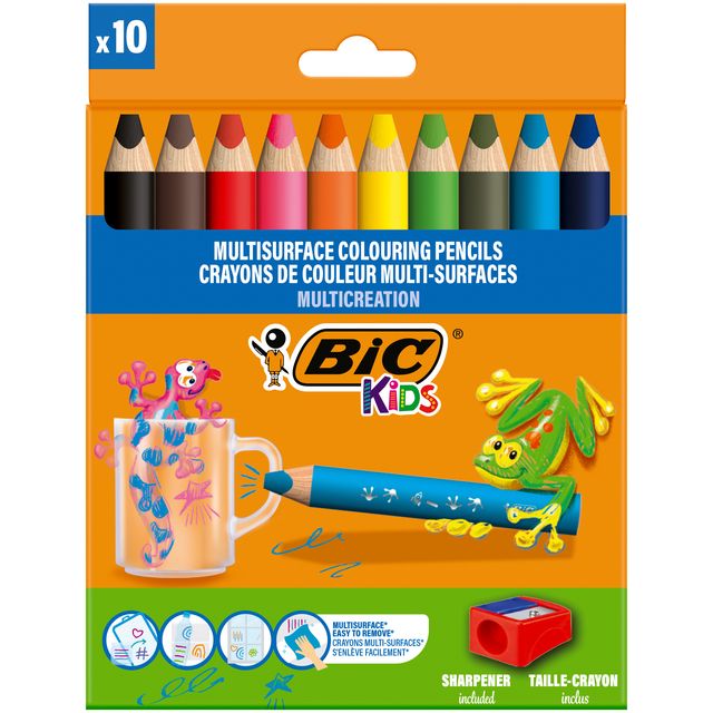 BIC -  Kleurpotlood kids multi surface 10st ass