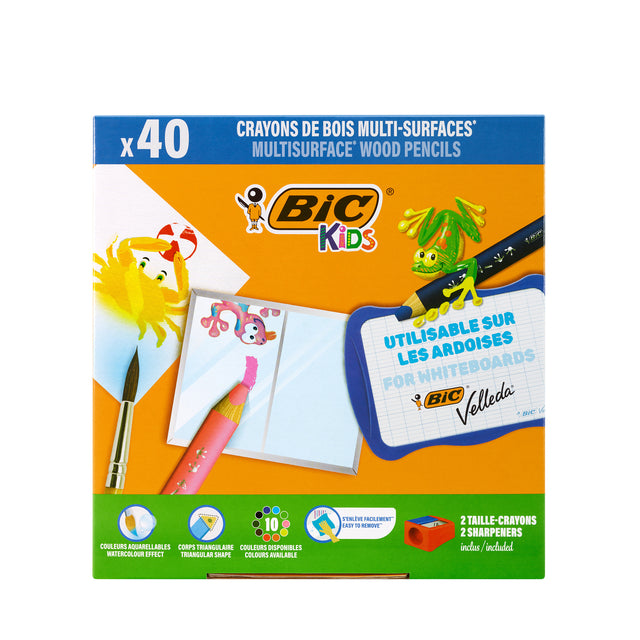 BIC -  Kleurpotlood kids multi surface 40st 10kl ass