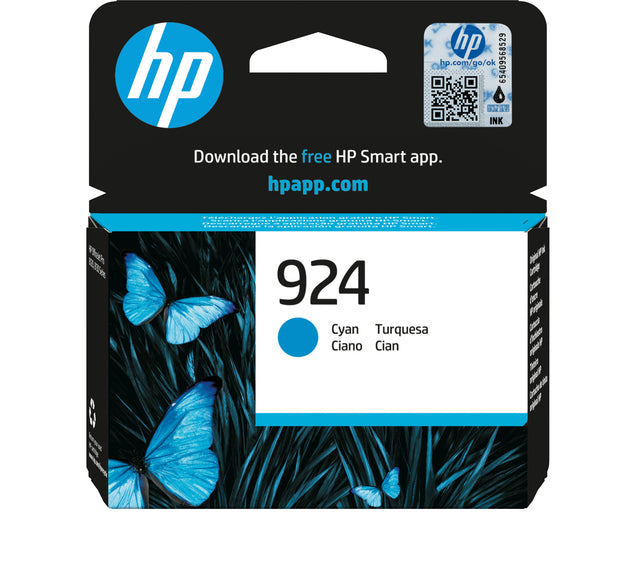 HP -  Inktcartridge  4k0u3ne 924 blauw