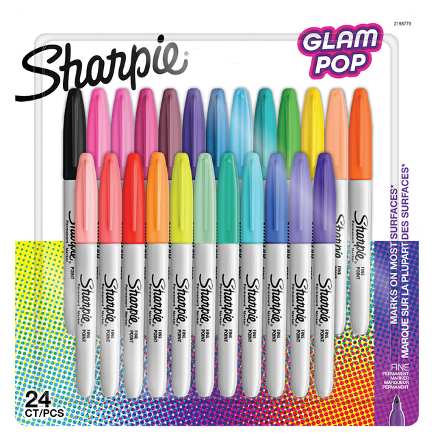 Sharpie - Pennarello i.e. Glampop blister finemente assortito da 24 pezzi