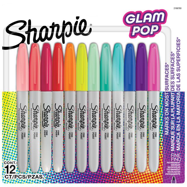 Sharpie -  Viltstift ie glampop f 12st assorti