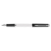 Waterman - Pluma estilográfica Hémisphère Color Blocking blanco y negro CT fina