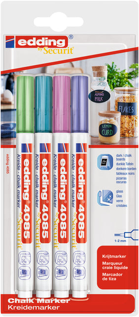 Edding -  Krijtstift  4085 rond 1-2mm metallic assorti
