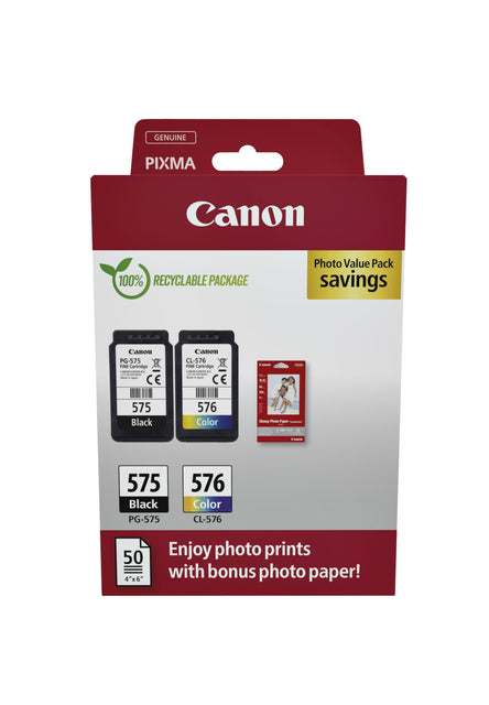 Canon-Inkcartridge Canon PG-575 + Cl-576 Schwarz + Farbe | 1 Stück