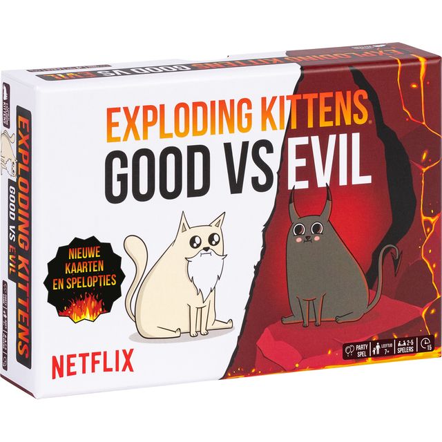 Asmodee - Card game exploding kittens good vs evil