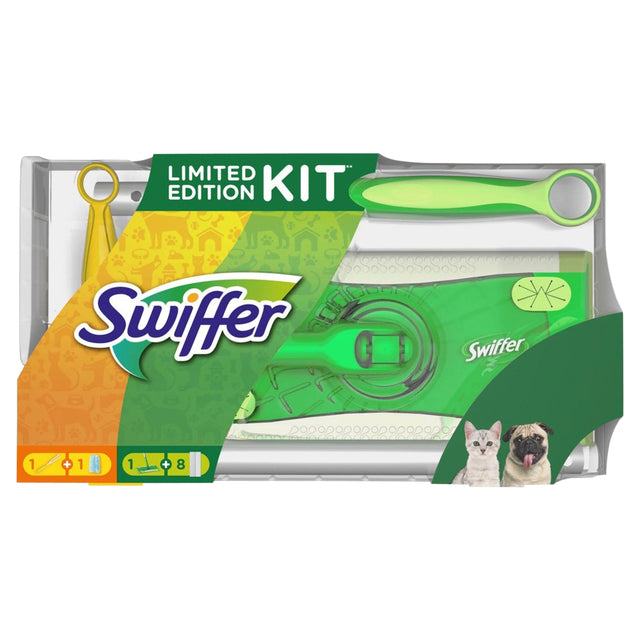 Swiffer - Système d'essuyage de poussière Floor + Duster Terkit | Box A 1 set | 16 pièces