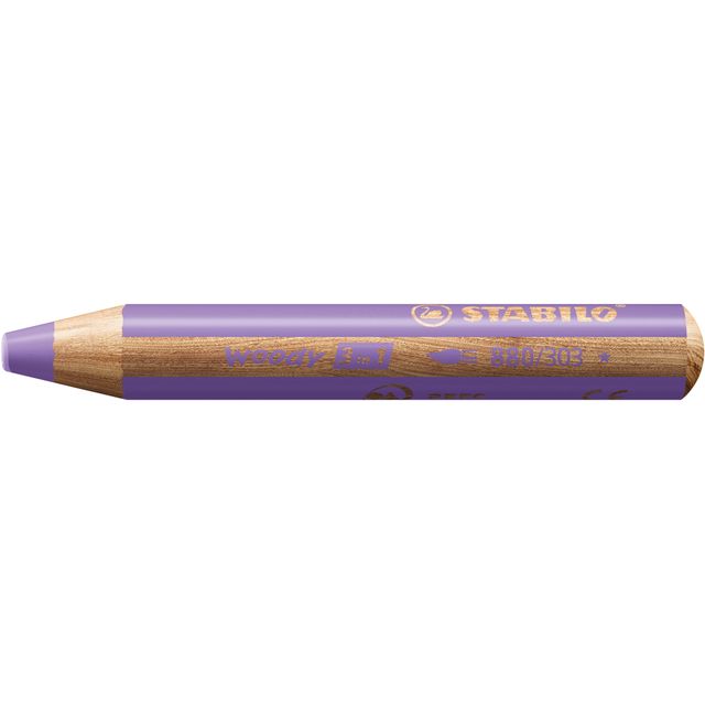Stabilo - Matite colorate 880 legnose 3 in 1 lilla pastello multitalento
