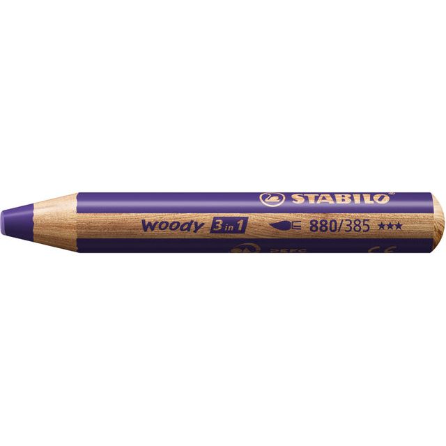 STABILO - CURT DE COLORD 880 WOODY 3 IN 1 VIOLET | Boîte extérieure un 5 pièces