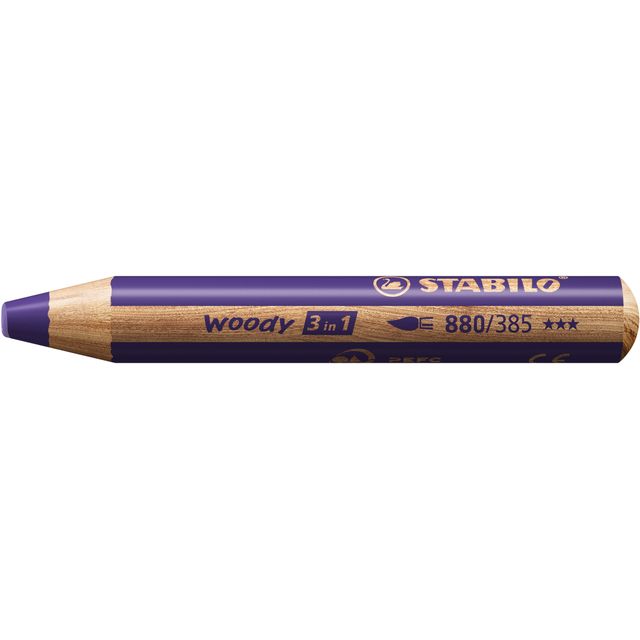 Stabilo - Lápices de colores 880 woody 3 en 1 violeta polivalente