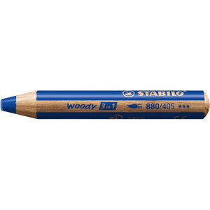 Stabilo - Crayons de couleur 880 woody 3 en 1 bleu multitalent