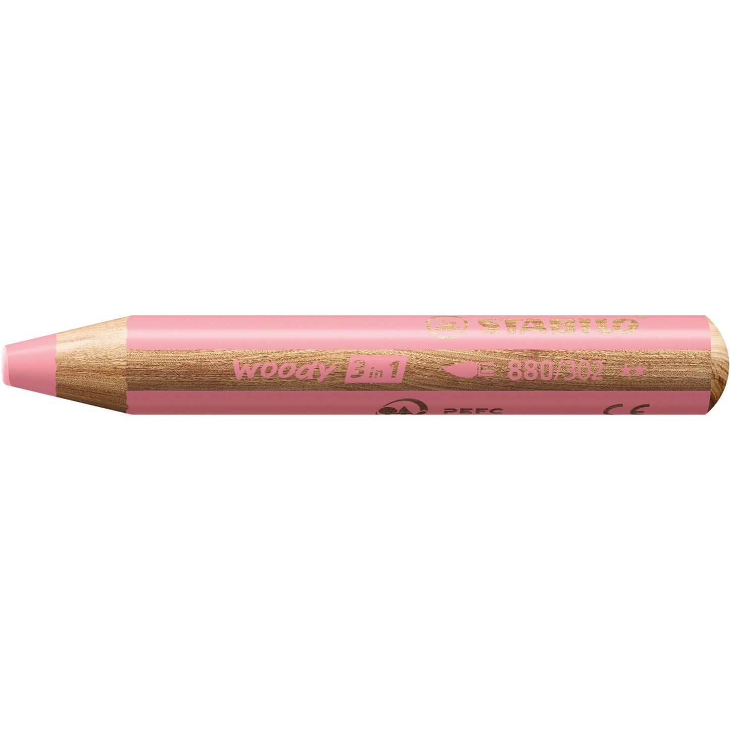 Stabilo - Crayons de couleur 880 woody 3 en 1 rose pastel multi-talentueux | 5 pièces