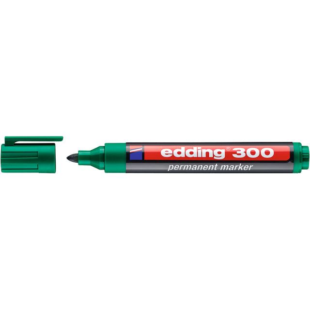 Edding - Felt -Tip Edding 300 autour de 1,5 à 3 mm vert | 10 pièces