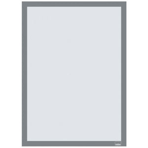 Nobo - Cornice informativa autoadesiva A3 argento 2 pezzi