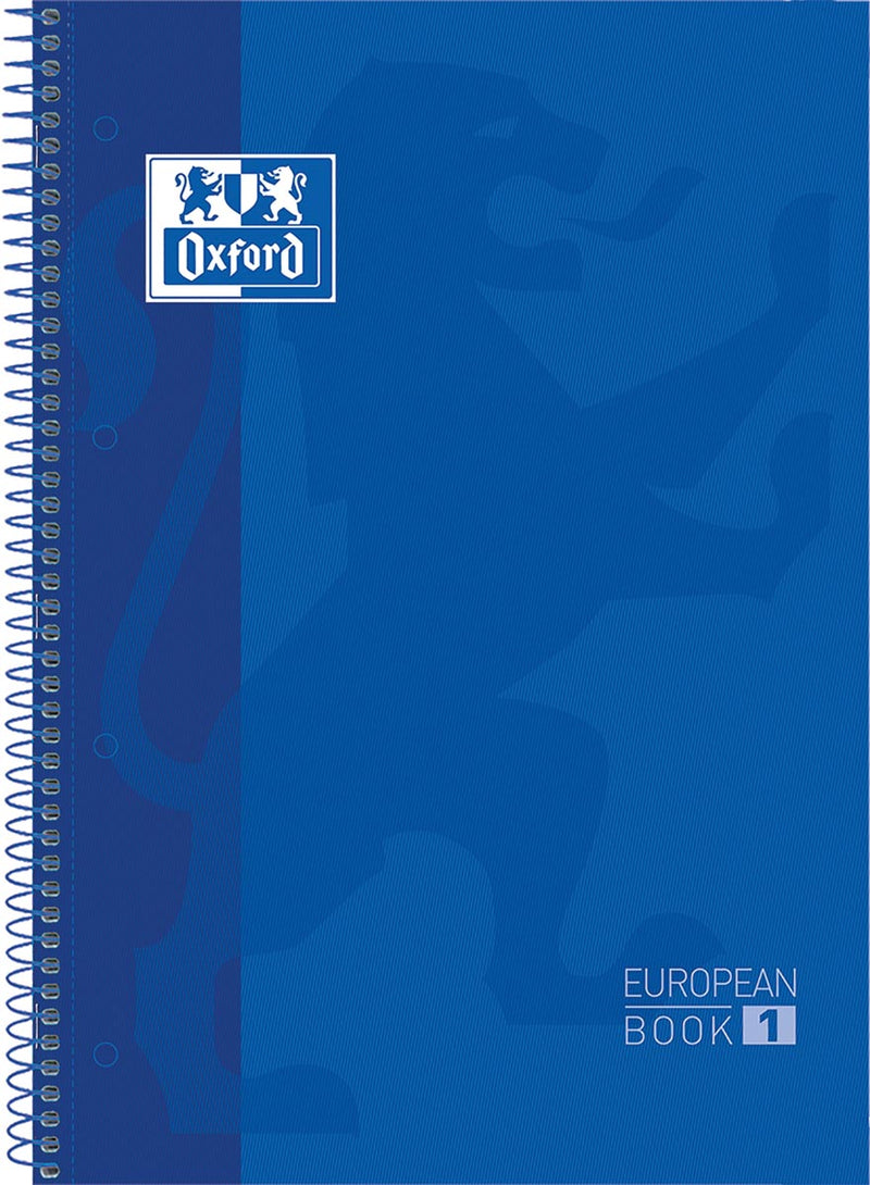Oxford - School Classic, quaderno a spirale per libri Peanbook, ft A4+, 160 pagine, a quadretti 5 mm, blu scuro
