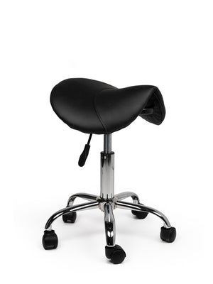 Office - Saddle stool low hard wheels black