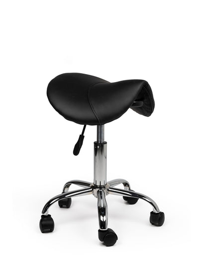 Office - Saddle stool low hard wheels black