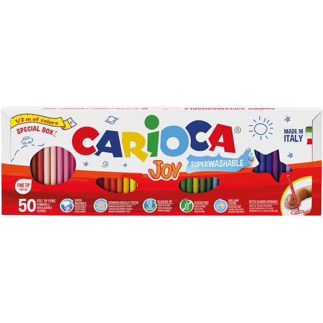 Carioca -  Viltstift Joy set à 50 kleuren