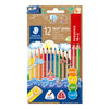 Staedtler -  Kleurpotloden Noris jumbo set à 10+2 kleuren gratis