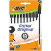 Bic - Penna a sfera Cristal nera media blister da 10 pezzi