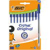 Bic - Bolígrafo Cristal mediano azul blister de 10 piezas