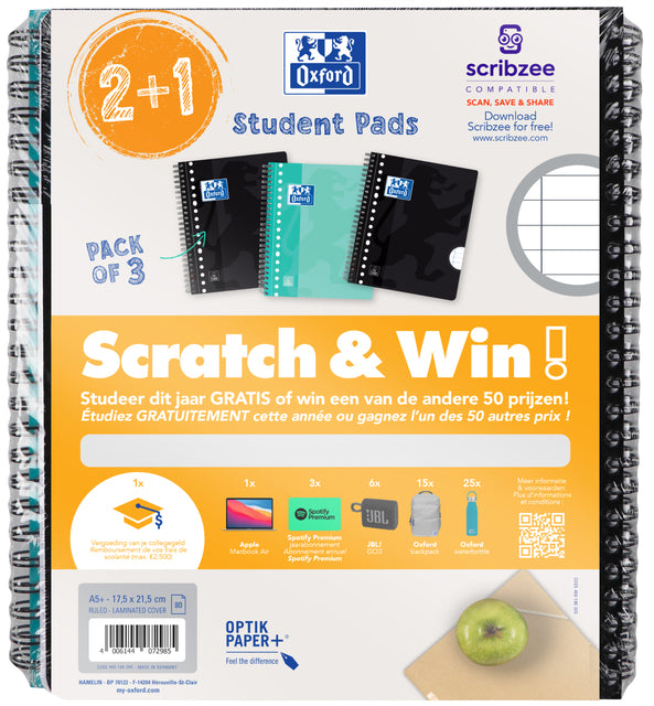 Oxford - Collblk Oxf School A5+ ln 17 -g Scratch Win Ass | Schrumpfung eines 3 -Stücks