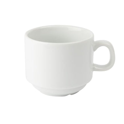 Olympia - Tazza da tè Whiteware 200 ml scatola 12 pezzi bianco