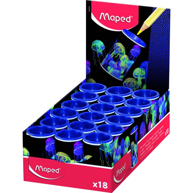 Maped - Sacapuntas Deepsea Paradise expositor de 1 agujero de 18 piezas