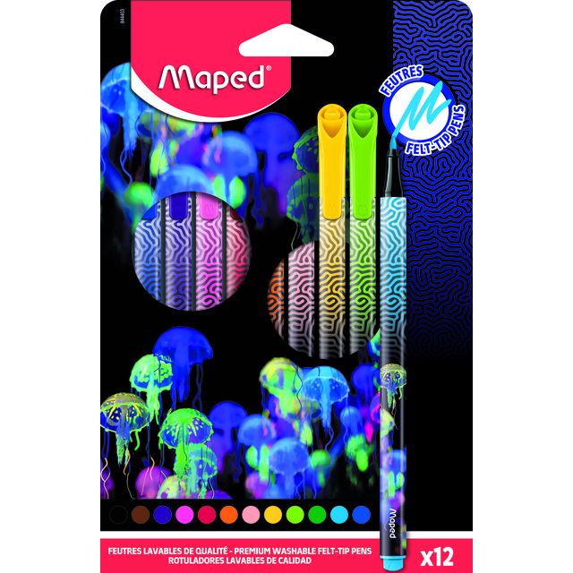 Maped - Felt-tip pen Deepsea Paradise set of 12 colours