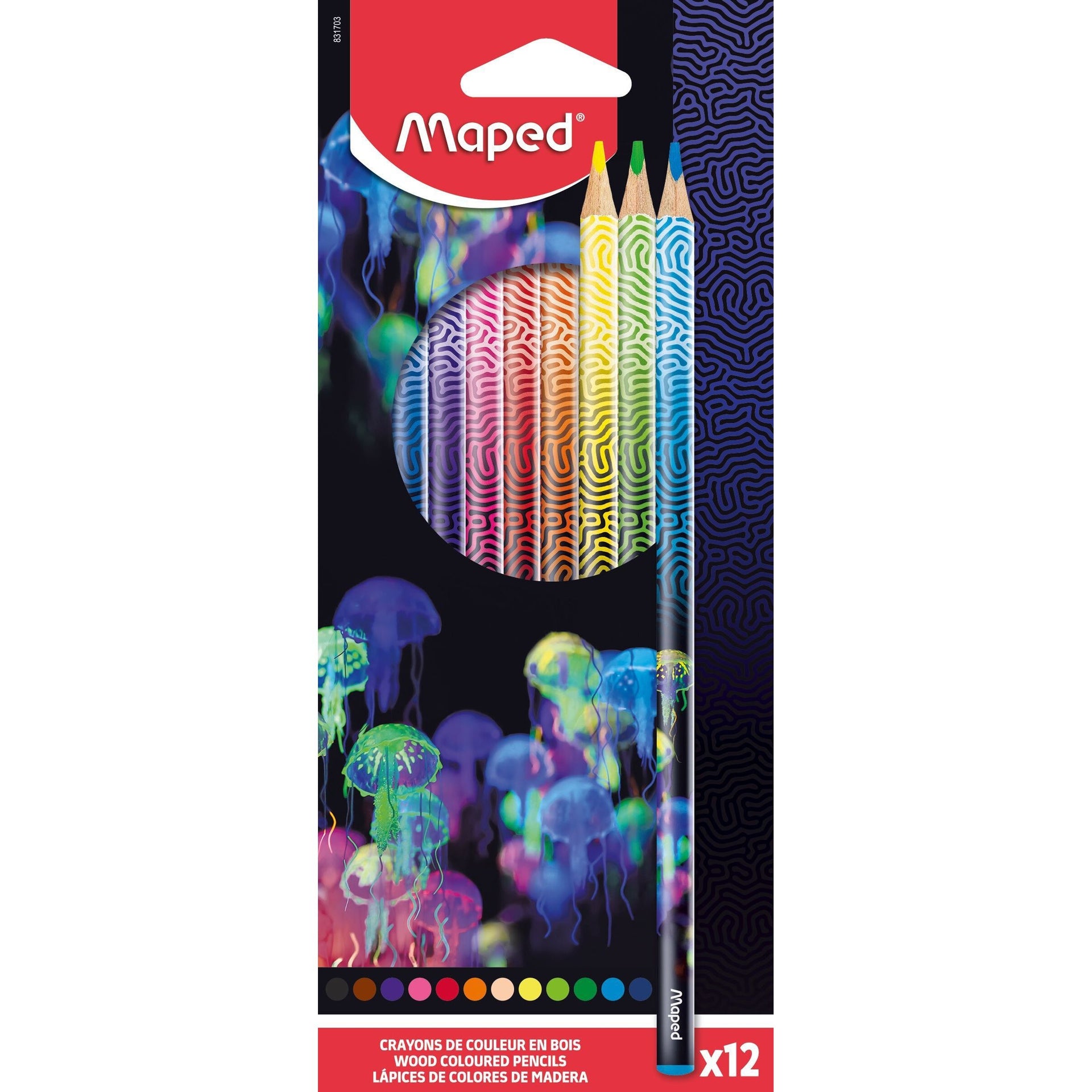 Maped - Matita colorata Deepsea Paradise set di 12 colori